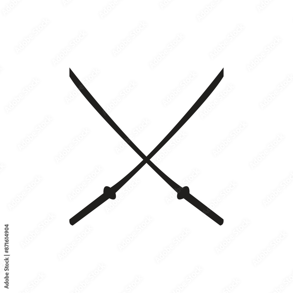 Crossed swords silhouette vector file Crossed swords silhouette vector file