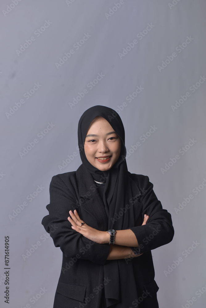 Asian Hijab Woman with Face Expressions and Gestures Asian Hijab Woman with Face Expressions and Gestures