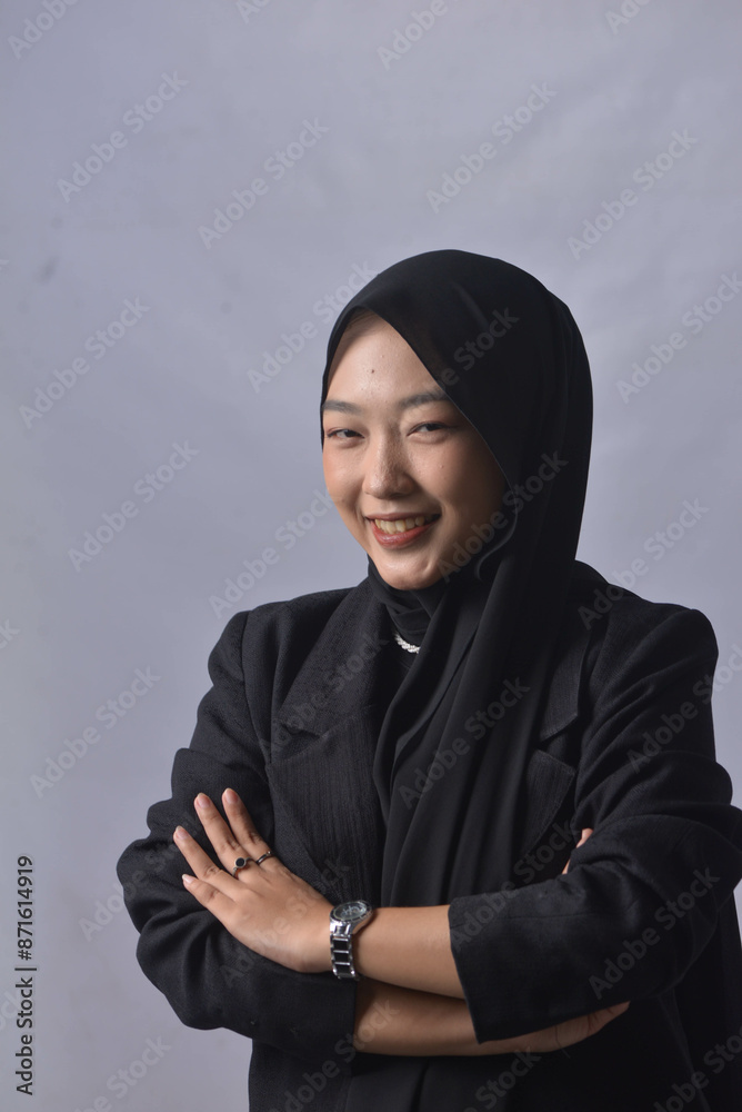 Asian Hijab Woman with Face Expressions and Gestures Asian Hijab Woman with Face Expressions and Gestures