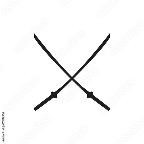 Crossed swords silhouette vector file