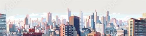 cityscape on a white background
