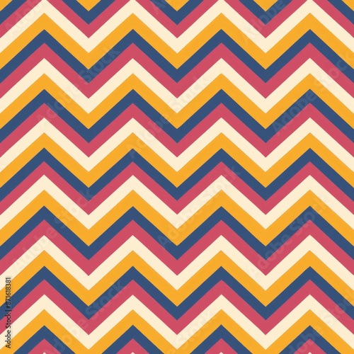 seamless pattern of chevron design with interwoven stripes for added texture, Generative AI