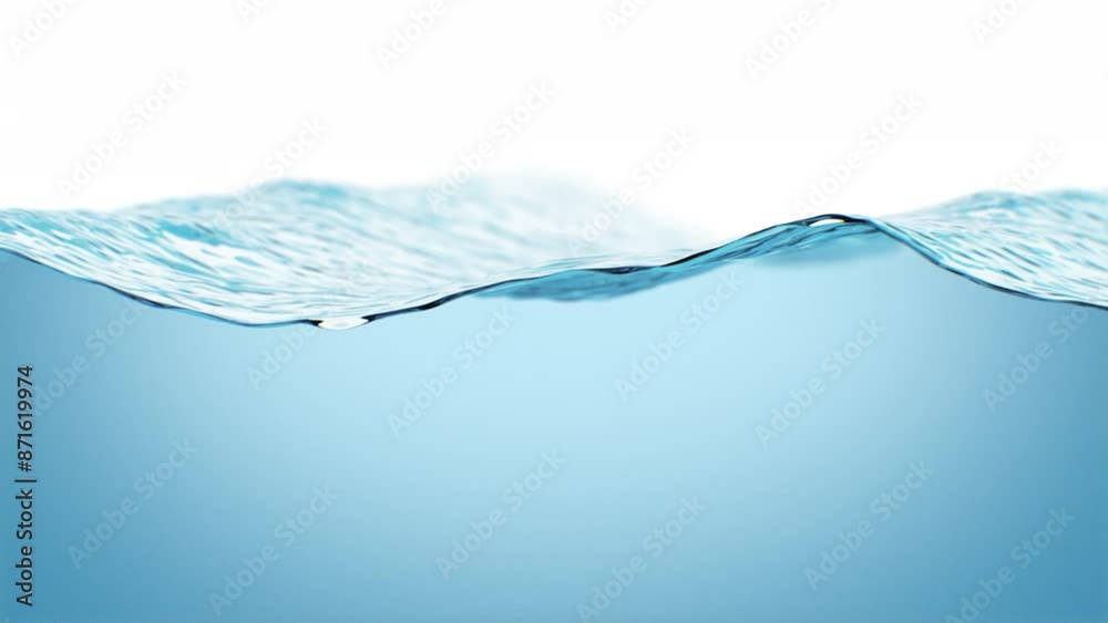 Beautiful Water Surface Waving Close-up in DOF Blur Seamless. Endless Sea Waves Abstract 3d Animation Looped Slow Motion Background. Rippled Water and Blue Underwater. Nature Concept 4k 3840x2160.
