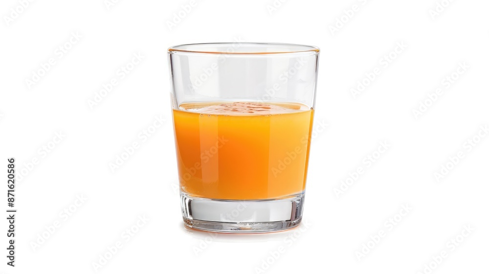 Glass of fresh juice on a white background Glass of fresh juice on a white background