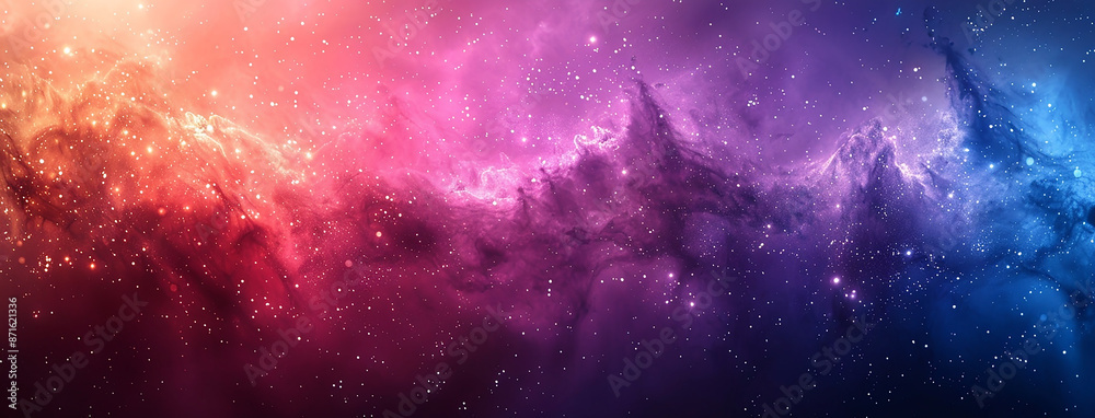 Naklejka premium wide panoramic colourful watercolour textured background with smoke effect