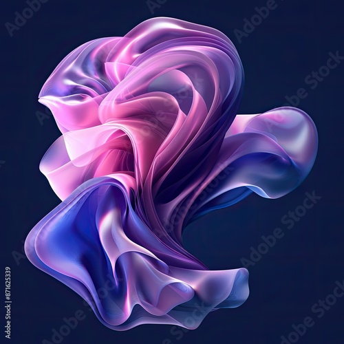 3d abstract wave shape, fluid motion backgrounds
