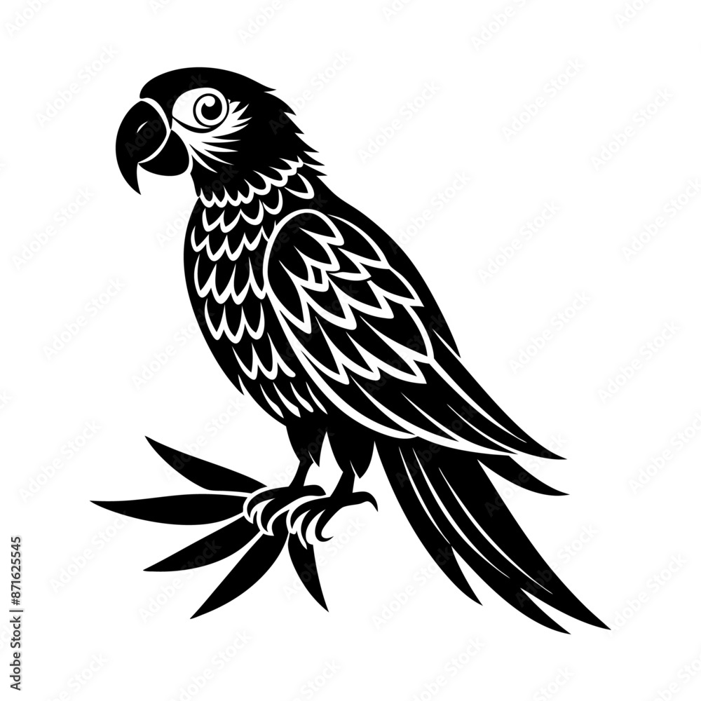 Macaw silhouette vector Macaw silhouette vector