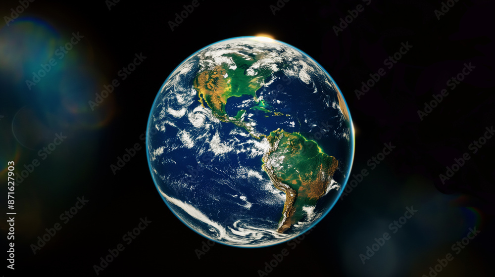 Earth as a delicate soap bubble Being Protected