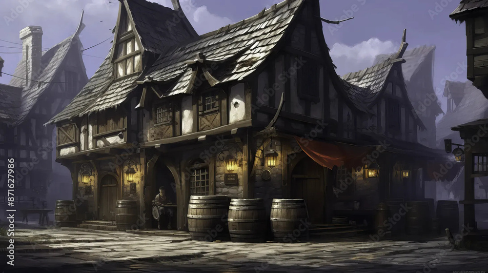 fantasy, tavern, city, enchanting, outdoor, setting Fantasy wallpaper, rpg landscape fantasy, tavern, city, enchanting, outdoor, setting Fantasy wallpaper, rpg landscape