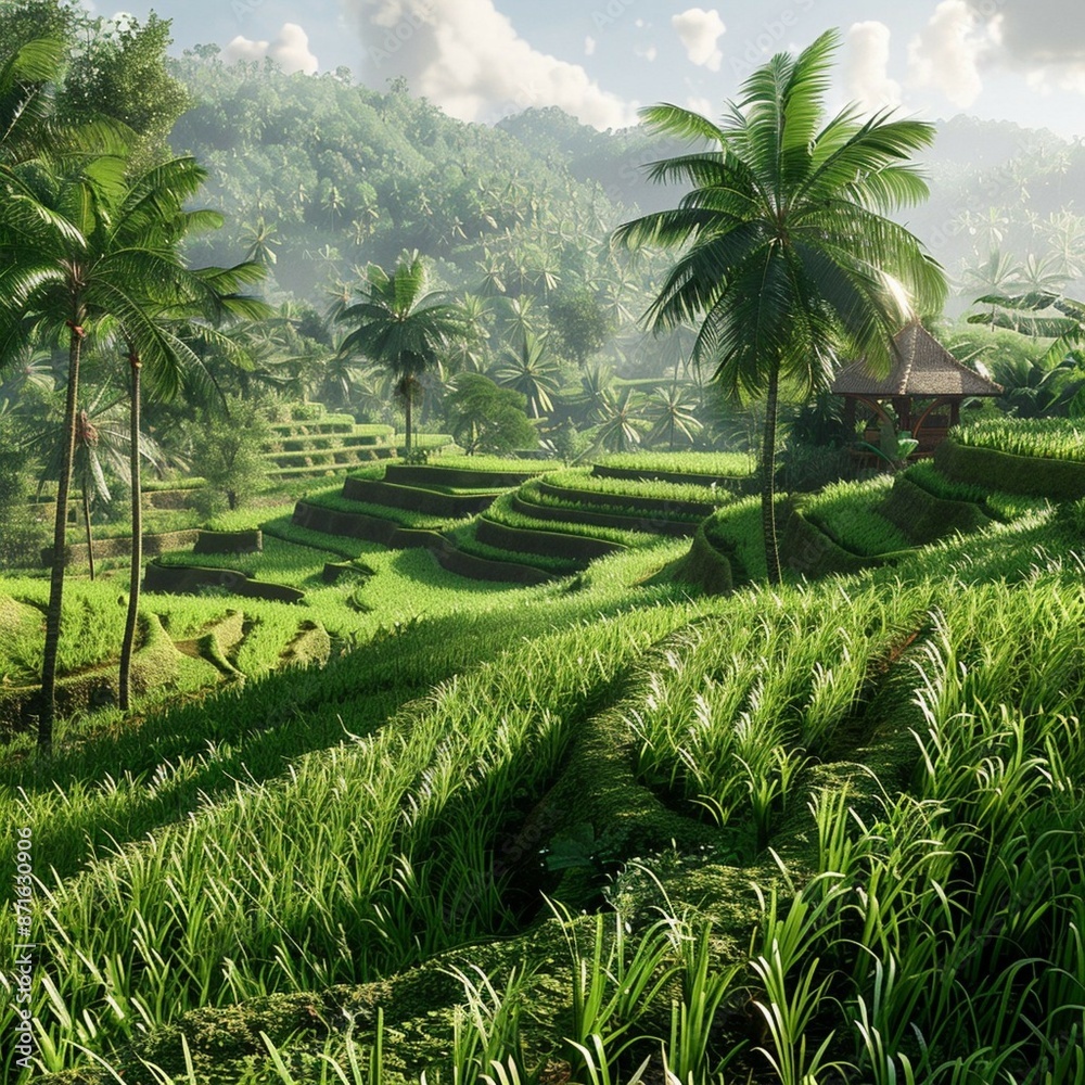 Obraz premium The Splendor of Bali's Rice Terraces