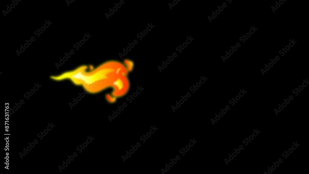 Animated Cartoon Breathing Fire