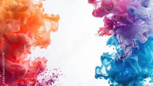 Background image for advertising, colors radiate from both sides.