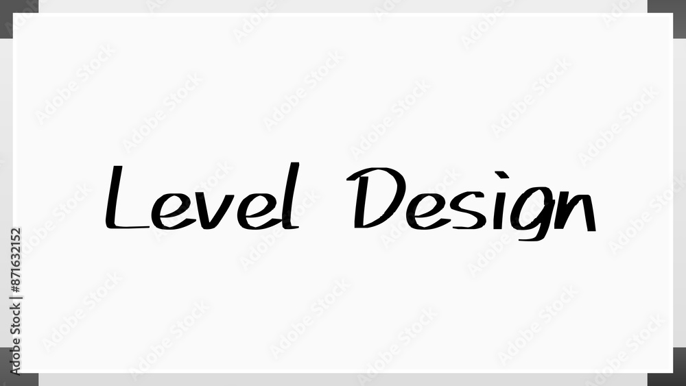 Level Design(レベルデザイン) のホワイトボード風イラスト Level Design(レベルデザイン) のホワイトボード風イラスト