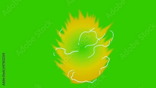Animated Cartoon Energy Beam