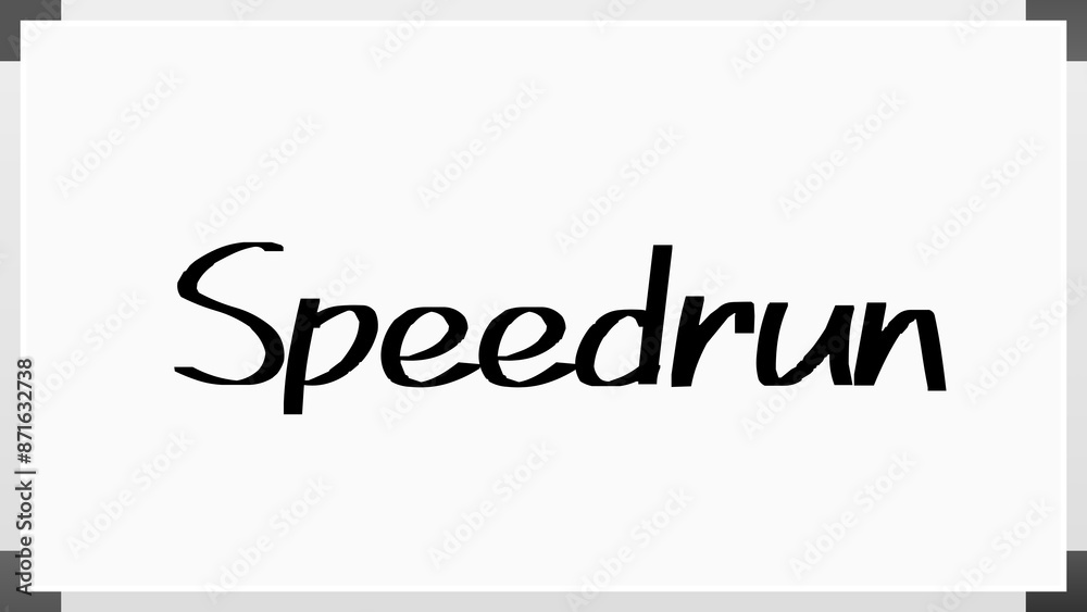 Speedrun(スピードラン) のホワイトボード風イラスト Speedrun(スピードラン) のホワイトボード風イラスト