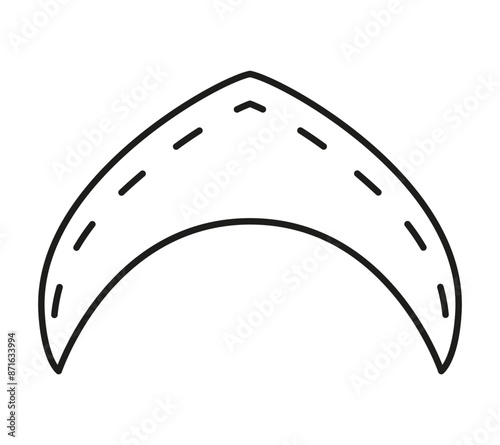 Modern kokoshnik line icon. Black simple pictogram of women's headband. Vector isolated element on white background photo