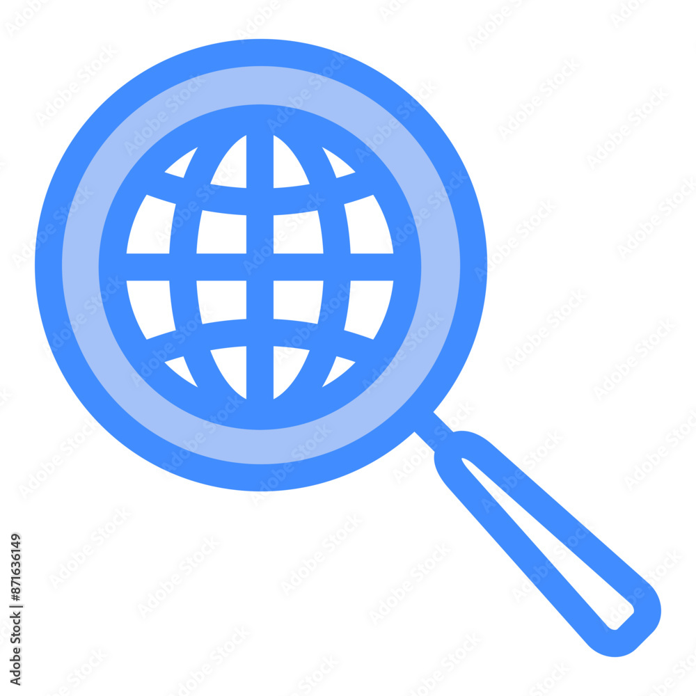 Globe, magnifier glass, search, development Icon Globe, magnifier glass, search, development Icon