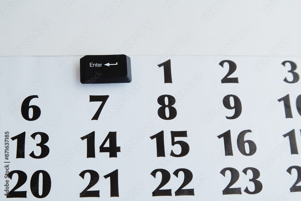 Enter key on calendar with dates of the month, start of the month, start of the month, start of project, start of work, start of study sessions, time management and due dates Enter key on calendar with dates of the month, start of the month, start of the month, start of project, start of work, start of study sessions, time management and due dates