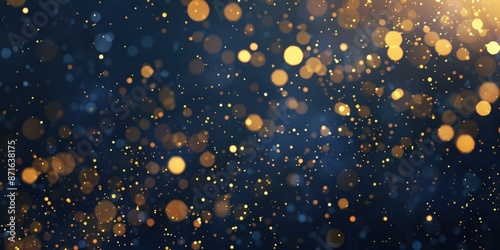 Abstract Background with Golden Lights