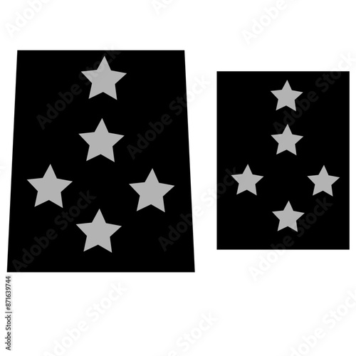 Galon de l'armée de terre française: Officier. Officier général. Général  d'armée 