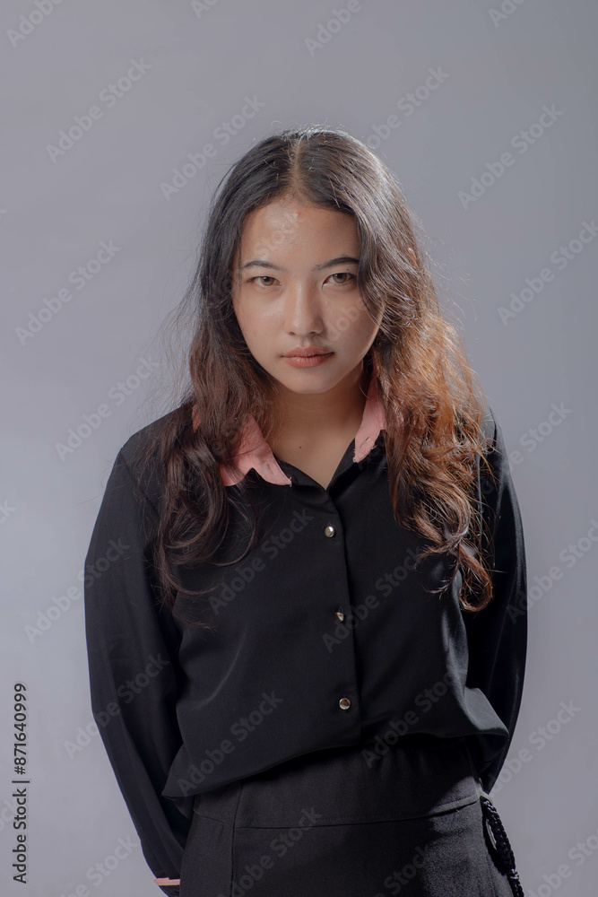 Asian Woman Face, Close-Up Shoot. Asian Woman Face, Close-Up Shoot.