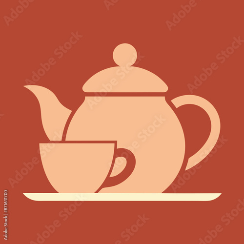 
     Tea house logo vector illustration.
