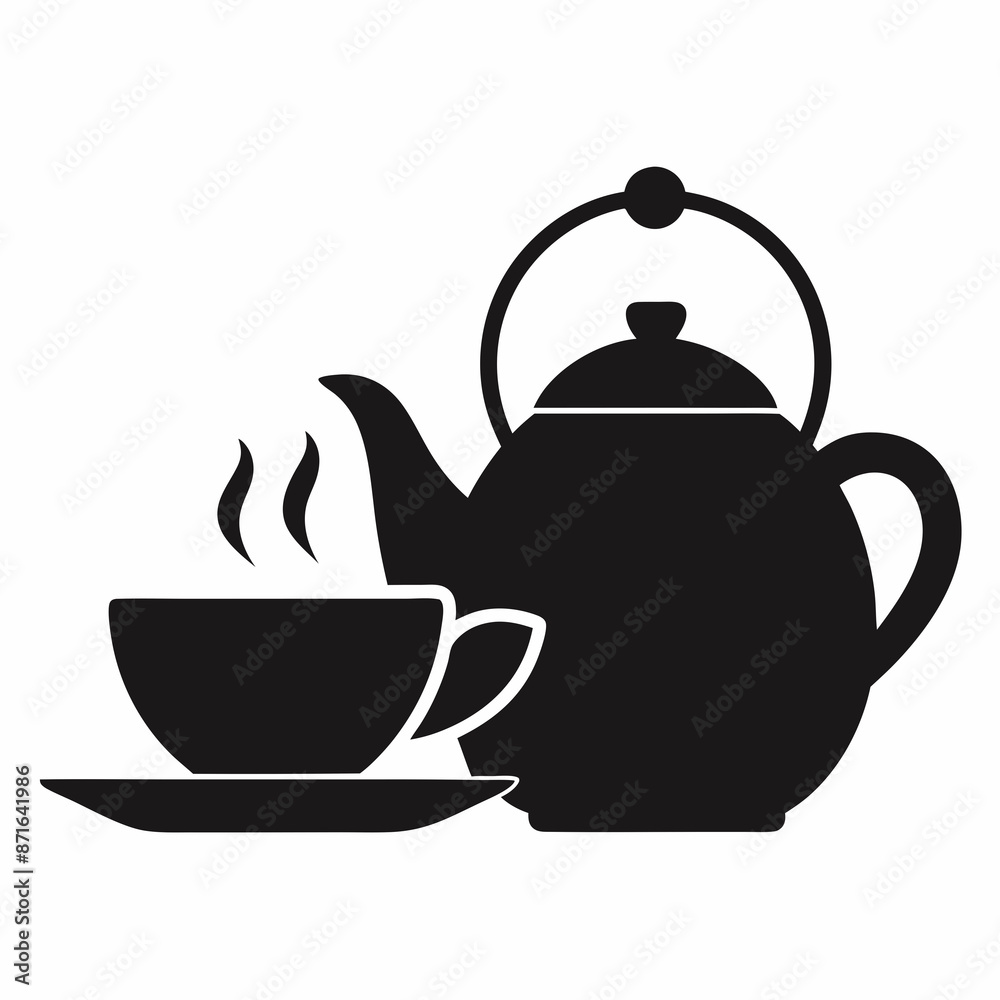 Tea house logo vector illustration.
Tea house logo vector illustration.