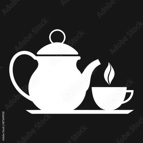 
     Tea house logo vector illustration.
