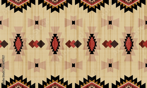 Tribal Dinamic pattern.Navajo tribal vector seamless . Native American ornament. Ethnic South Western decor style. Boho geometric ornament. Vector seamless pattern. Mexican blanket, rug. Woven