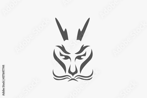 Illustration vector graphic of dragon face. Good for logo