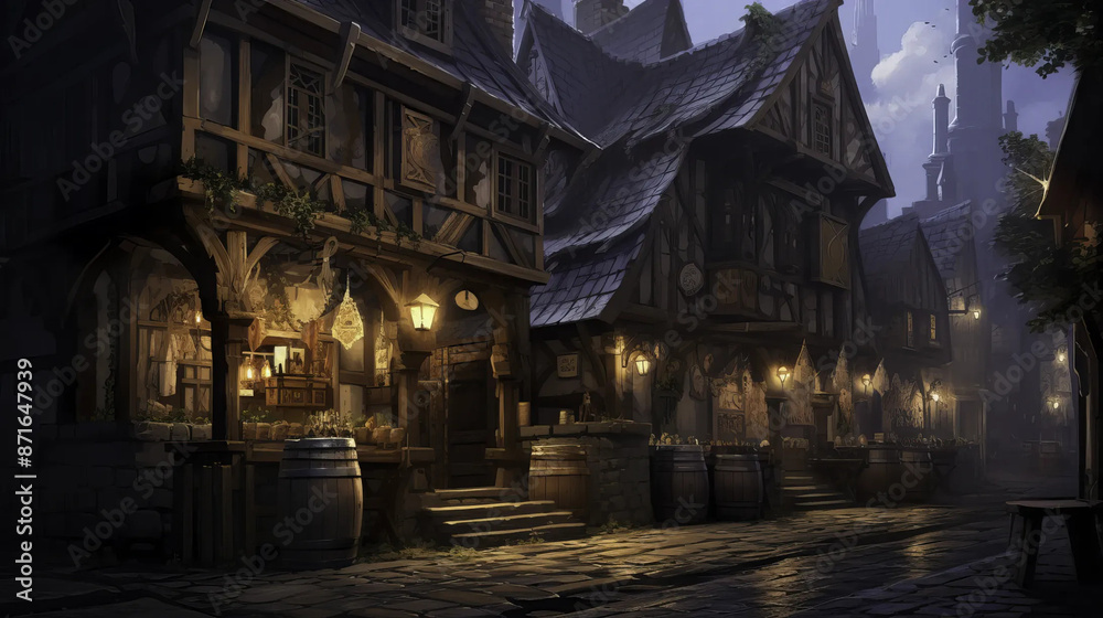 tavern, exterior, city, fantasy, medieval, building Fantasy wallpaper, rpg landscape tavern, exterior, city, fantasy, medieval, building Fantasy wallpaper, rpg landscape