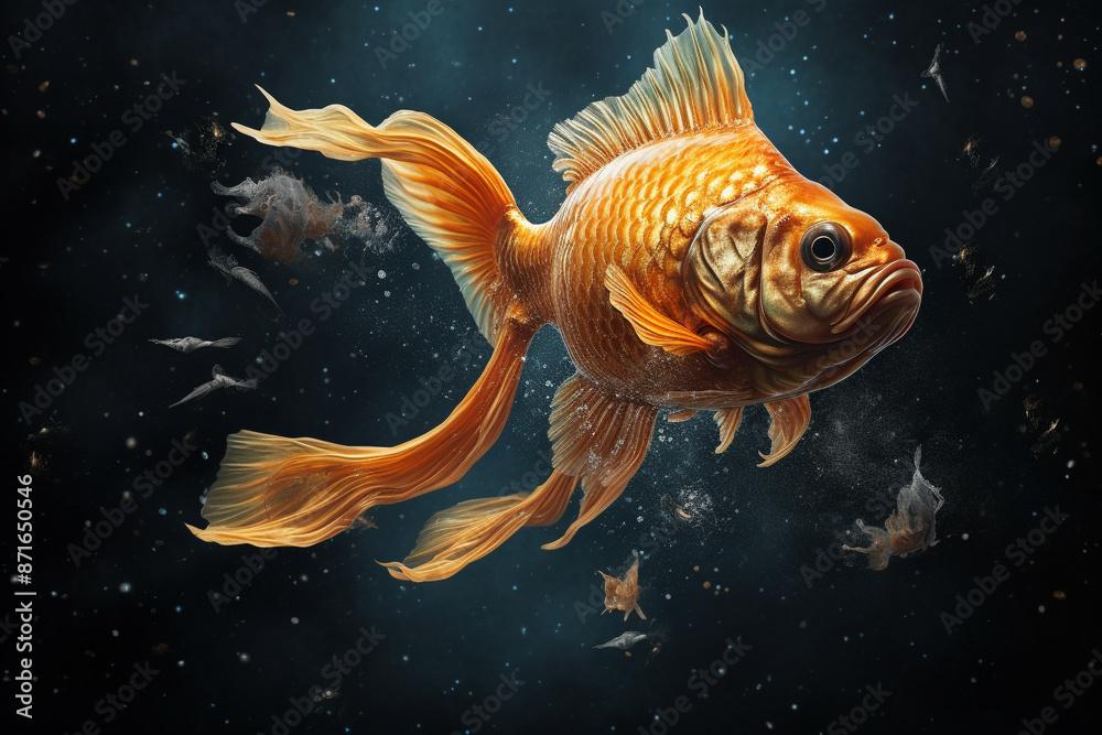goldfish in aquarium goldfish in aquarium
