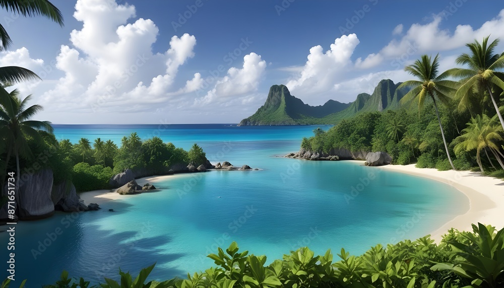 Fototapeta premium attractive look of Paradise