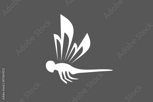 Illustration vector graphic of dragonfly silhouette. Good for logo