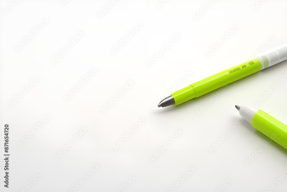 Highlighter Pens: Writing instruments filled with fluorescent ink used to emphasize text or highlight important information.