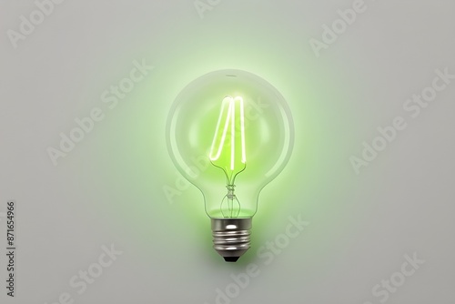 light bulb on green background