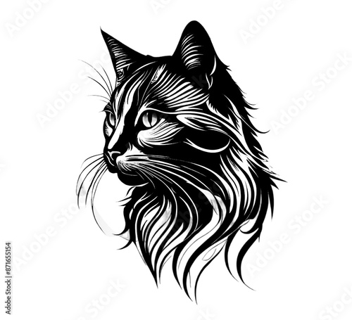 Cat vector design for channel logo 1