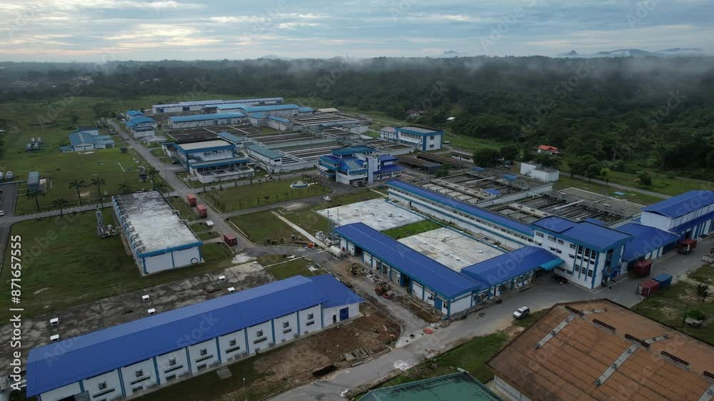 Batu Kitang, Malaysia - July 3 2024: The Water Treatment Plant Batu Kitang, Malaysia - July 3 2024: The Water Treatment Plant