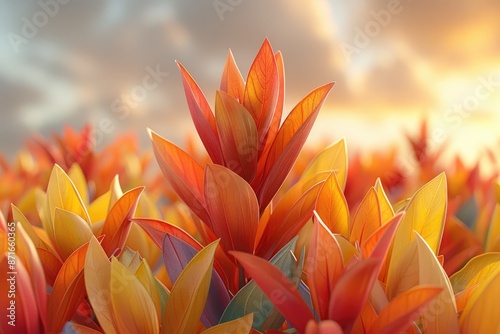 colorful tropical leaves professional photography photo