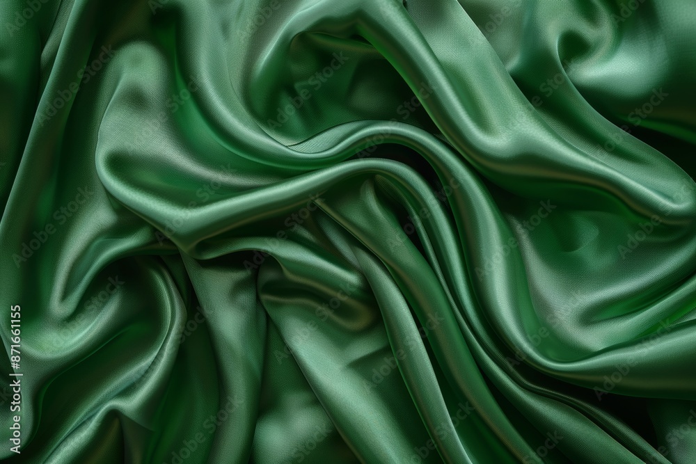 This is a dark green fabric cloth texture for backgrounds and design art work. It has a beautiful crumpled pattern of silk or linen. This is a dark green fabric cloth texture for backgrounds and design art work. It has a beautiful crumpled pattern of silk or linen.
