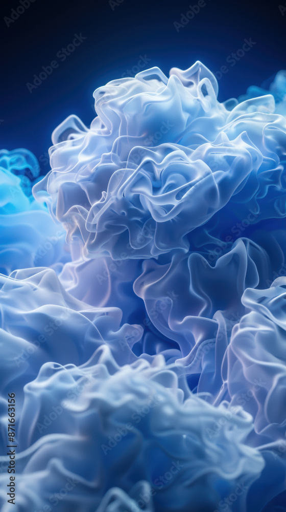 A blue and white image of smoke with a blue and white background A blue and white image of smoke with a blue and white background
