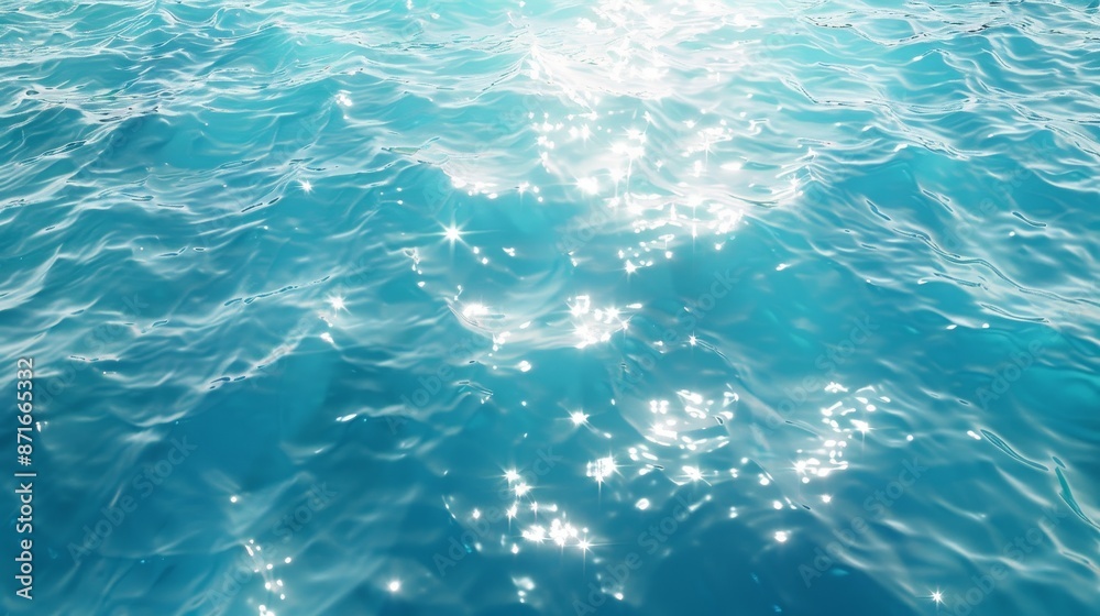 Caustics rendering in 3D. Water surface texture Caustics rendering in 3D. Water surface texture