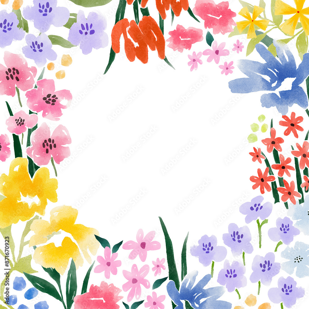 Spring flower png frame, transparent background Spring flower png frame, transparent background