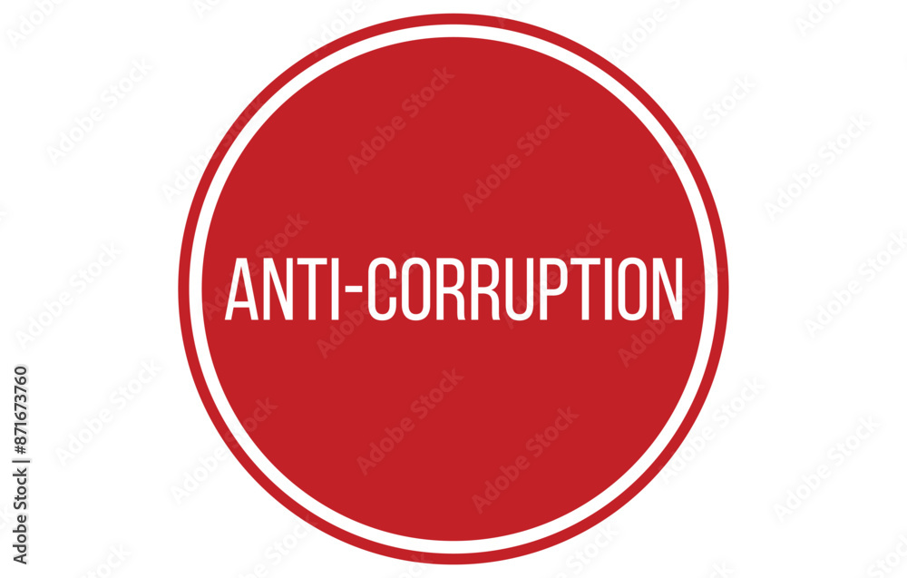Red Anti-Corruption Rubber Stamp Seal Vector Red Anti-Corruption Rubber Stamp Seal Vector