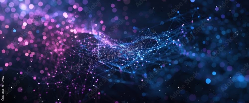 Billions of points interconnected in a web of infinity. Abstract background illustration. Billions of points interconnected in a web of infinity. Abstract background illustration.