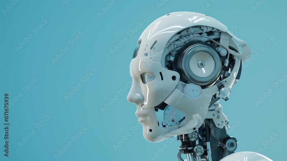 A robot woman in a sci-fi world of neural networks and the stock 3D render of the future A robot woman in a sci-fi world of neural networks and the stock 3D render of the future