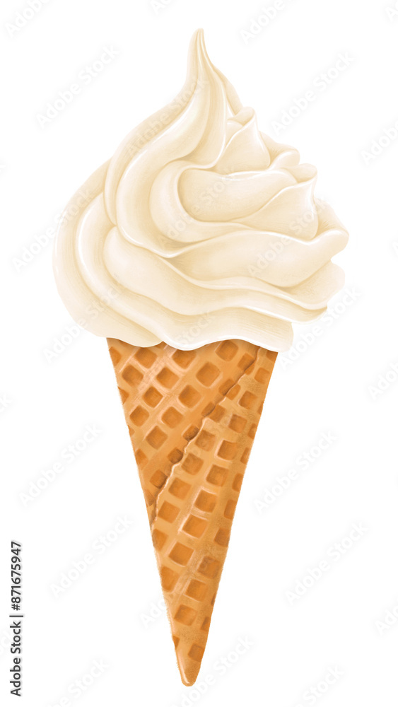 Vanilla soft serve png sticker, transparent background Vanilla soft serve png sticker, transparent background