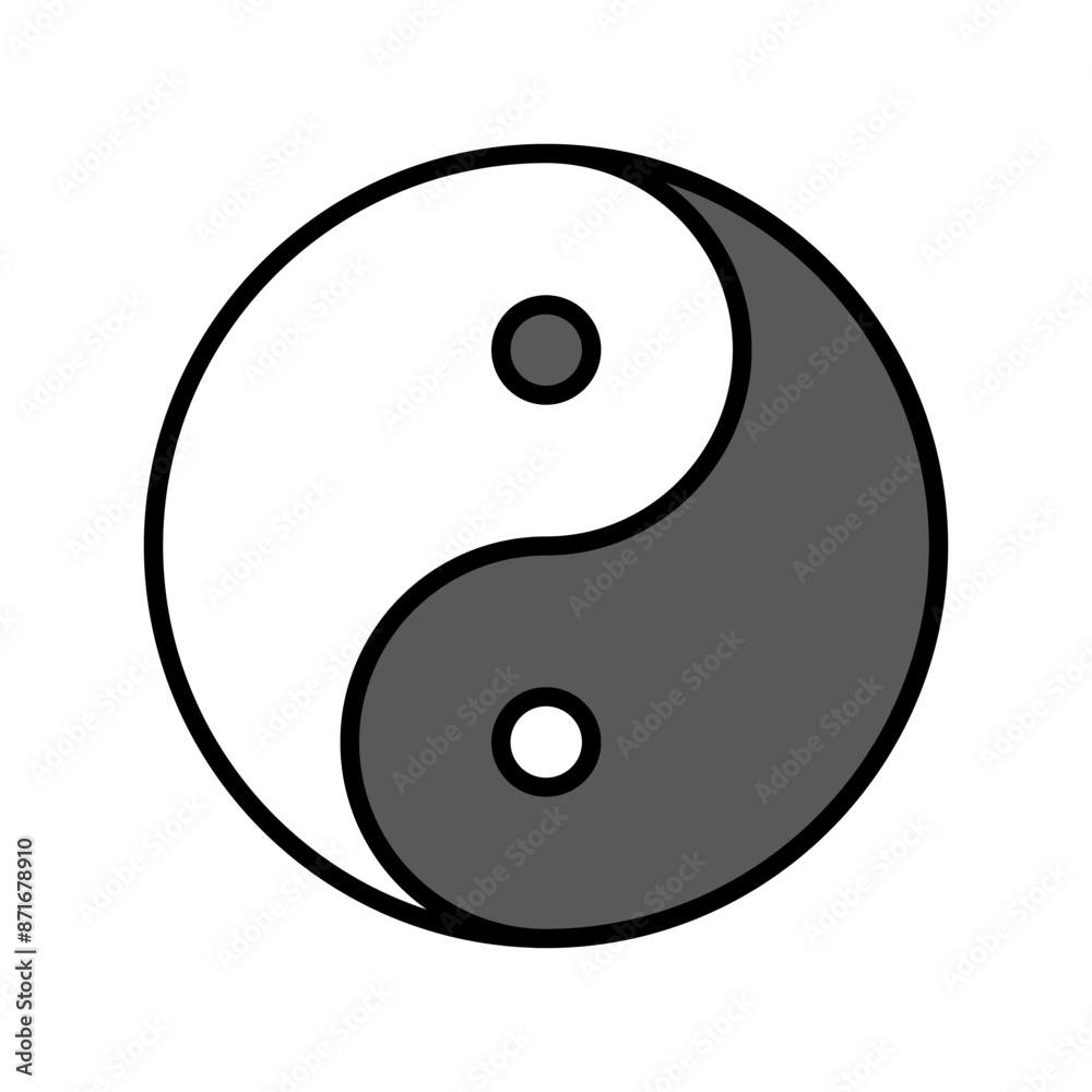 Yin yang symbol line icon. Balance, harmony, duality, philosophy spirituality, Chinese, symbol, equilibrium, peace, contrast, zen, holistic, meditation, wellness, health, unity, opposites, tranquility Yin yang symbol line icon. Balance, harmony, duality, philosophy spirituality, Chinese, symbol, equilibrium, peace, contrast, zen, holistic, meditation, wellness, health, unity, opposites, tranquility