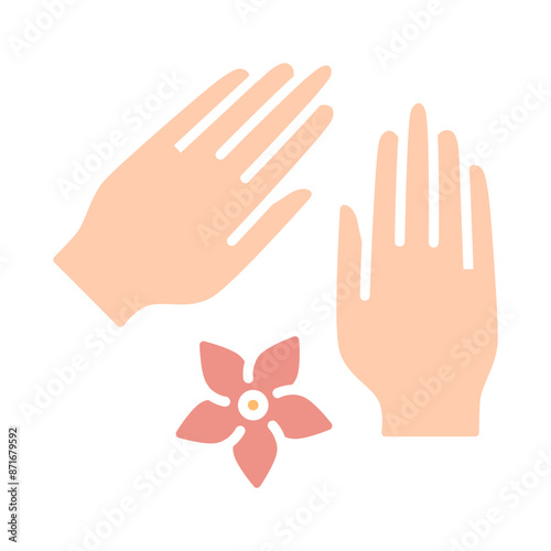 Hand care line icon. Skincare, beauty, nails, manicure, hygiene, wellness, treatment, hand cream, moisturizing, health, self-care, spa, pampering, softness, relaxation, hand care, skin treatment