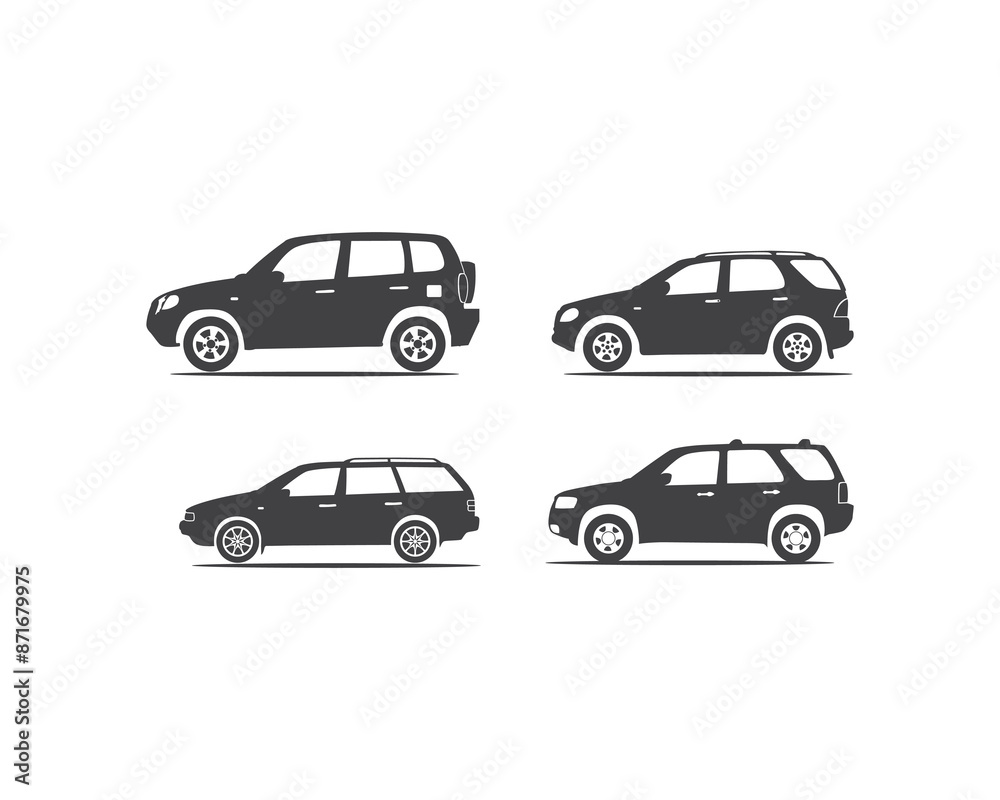 car silhouette vector flat design car silhouette vector flat design